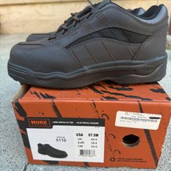 WORX Red Wing 5110 Womens Sz 7.5 Work Boots Safety Shoes EH Hazard Resist - NEW