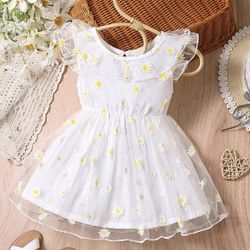 White Daisy Dress 9-12mo