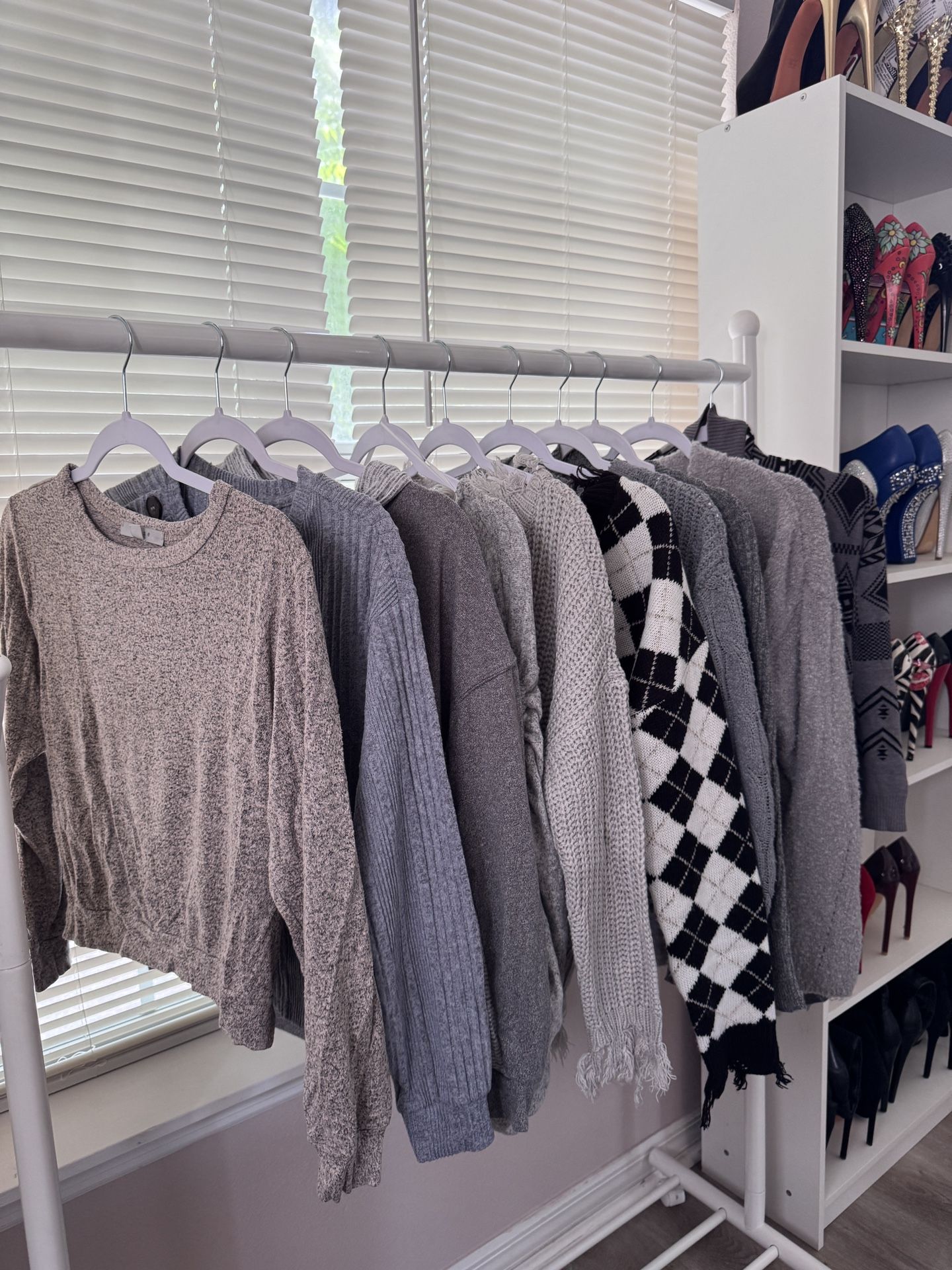 Bundle Of 9 Sweaters / Long Sleeve Sweater Shirts + 1 Cardigan - Small + Medium