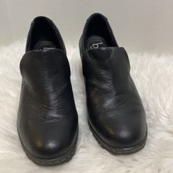 BOC Born Concept Heels Size 6 Shoe Pump Black Leather Slip On Loafer