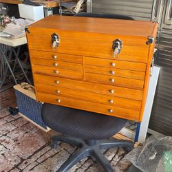 Oak Machinist Tool Chest 