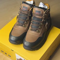 Men’s Waterproof Composite Toe Work Boots, Indestructible Safety Non-Slip Jerko