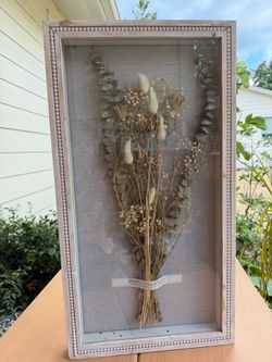 Framed Dried Floral Shadow Box