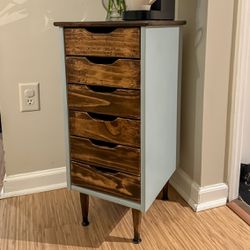 Six Drawer Utility dresser Blue And Brown