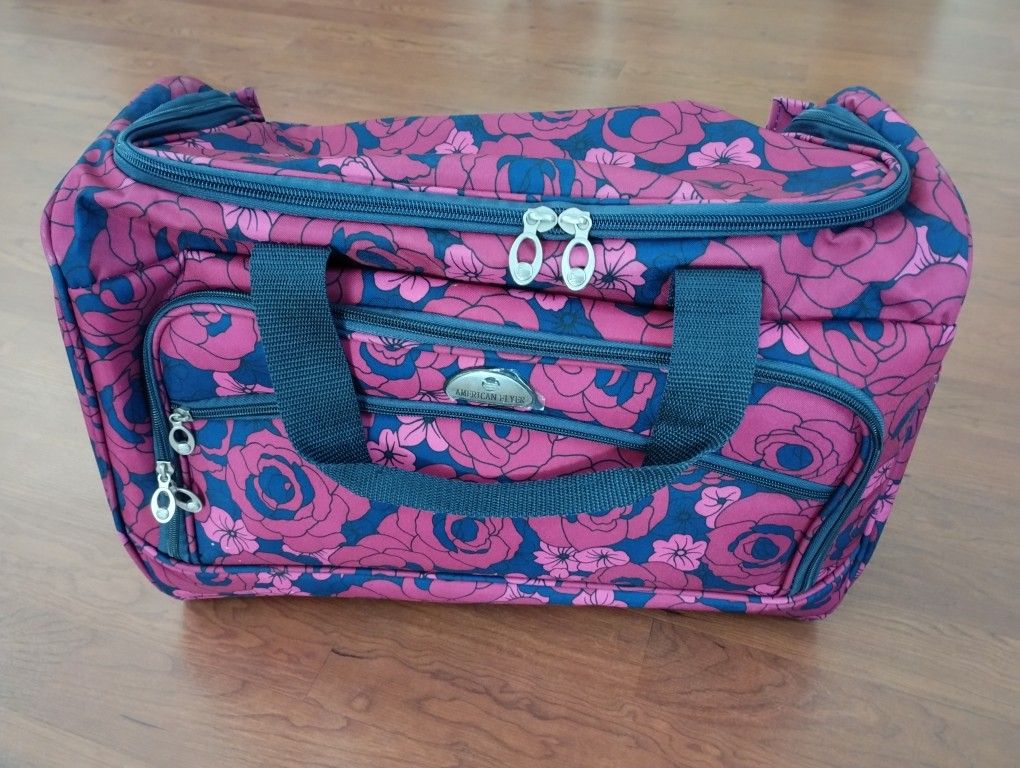 American Flyer Floral Duffel Bag