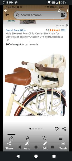 Ercabikker Rear Child Carrier Bike Seat