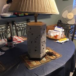 Antique Lamp and Shade 