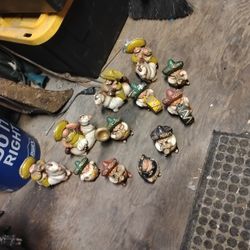 12 Mexican Hand painted Figurine Art