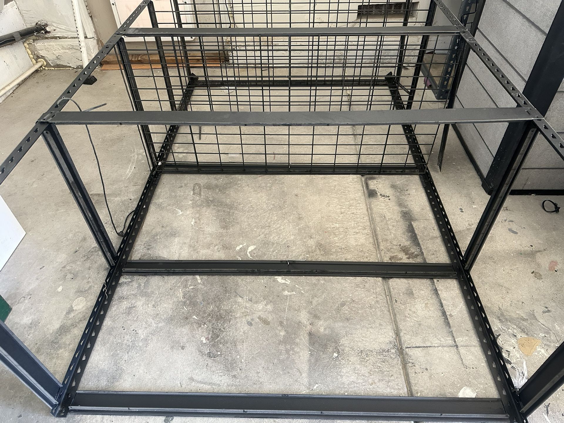 Metal Shelf  I’m Taking Apart For Easier Pick Up All Parts Are Ther 