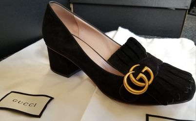 Gucci Suede Low Heel - Size 7.5 Women (Italy Size 38) $295