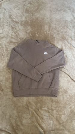Nike Club Fleece Embroidered Swoosh Hoodie - Earthy Taupe / Brown