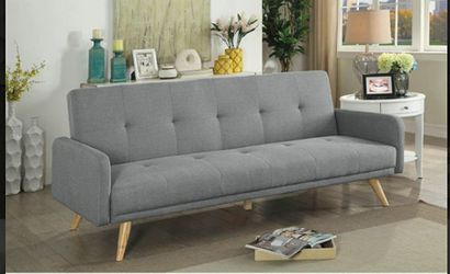 Mid-century sofa futon grey
