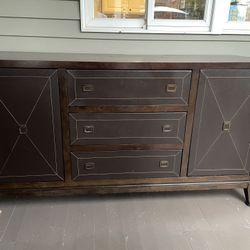 Wood  / Leather Dresser