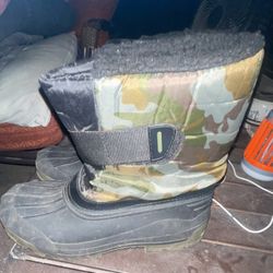 Waterproof Winter, Camo Boots