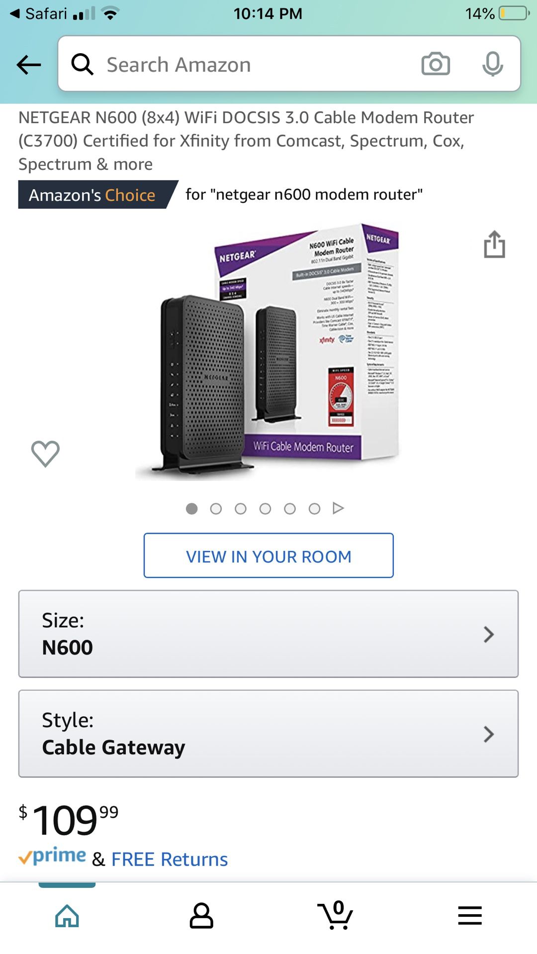 Netgear N600 Cable Modem Router (BRAND NEW)