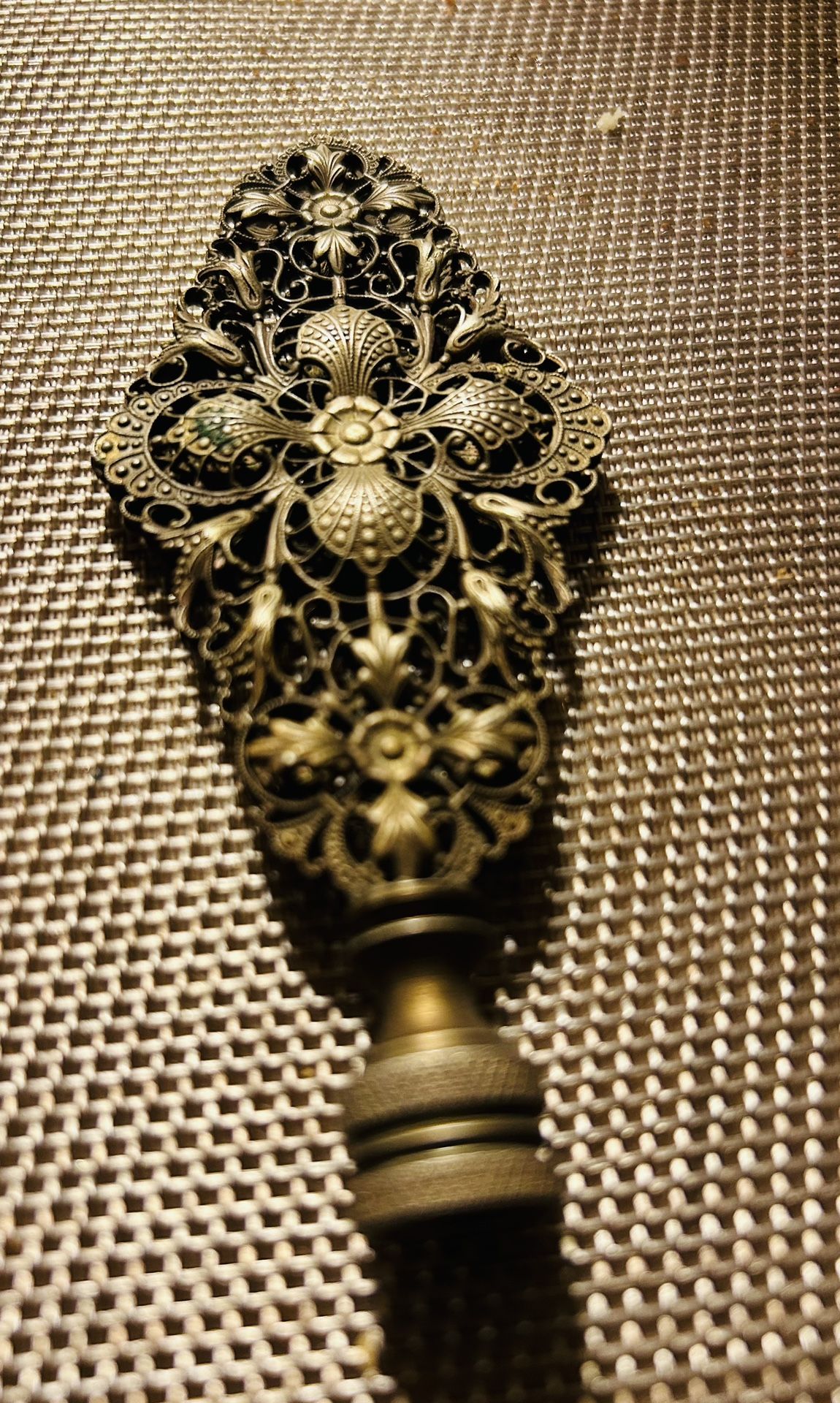 Antique Brass Ornate Final  4 1/4 Tall