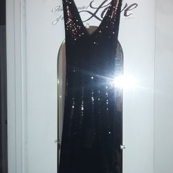 Black Sequin Dress
