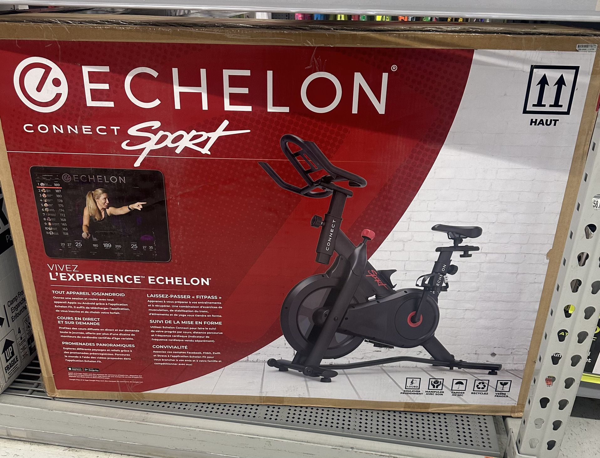 Echelon Connect Sport Indoor Cycling Exercise Bike With 30 Day Free Membership Trial