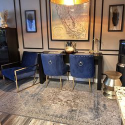 2 Velvet Dining Chairs