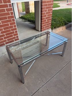 Glass coffee table