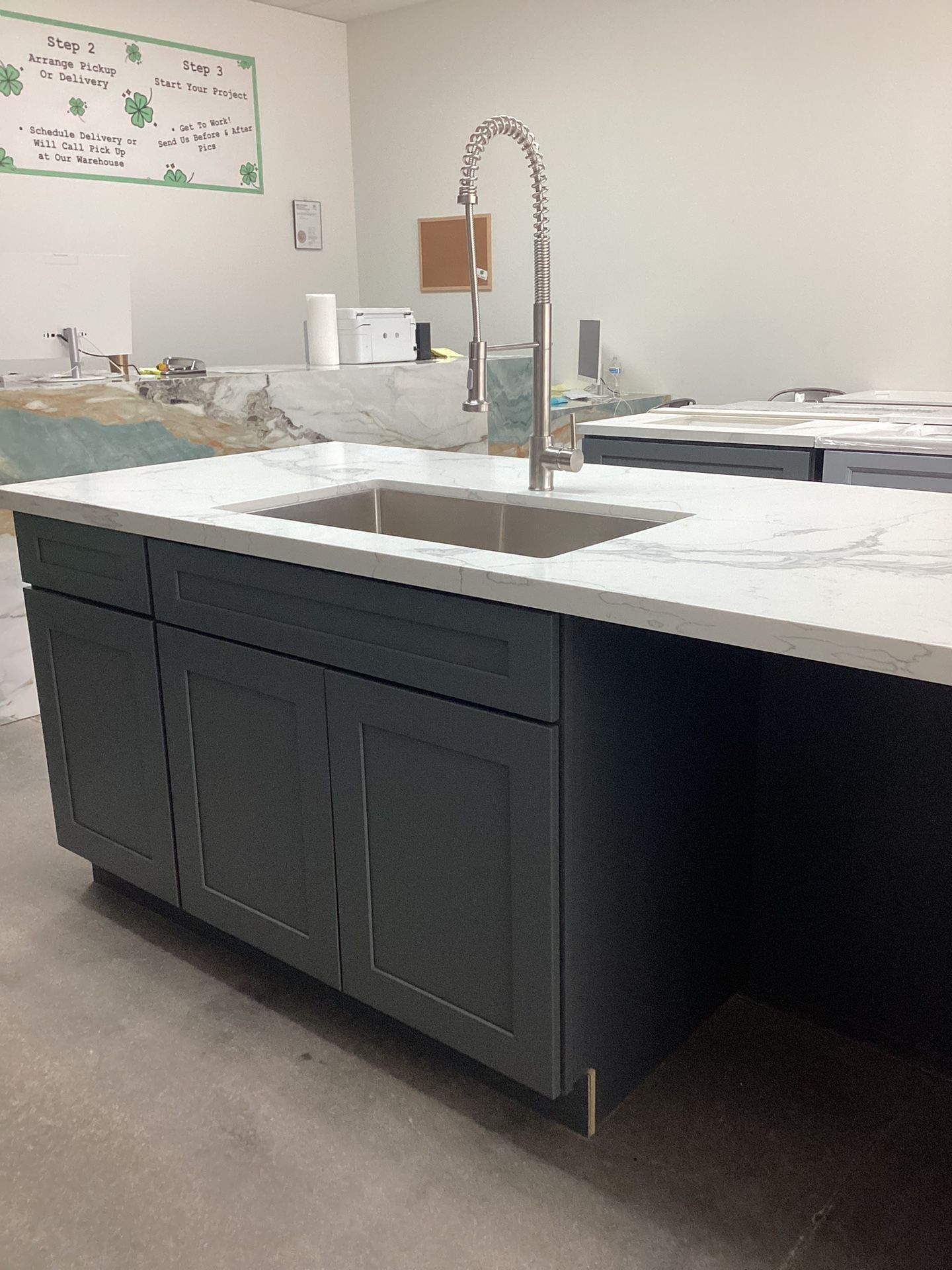 84” Kitchen Island With Sink Base