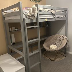 Twin Loft Bed with Desk