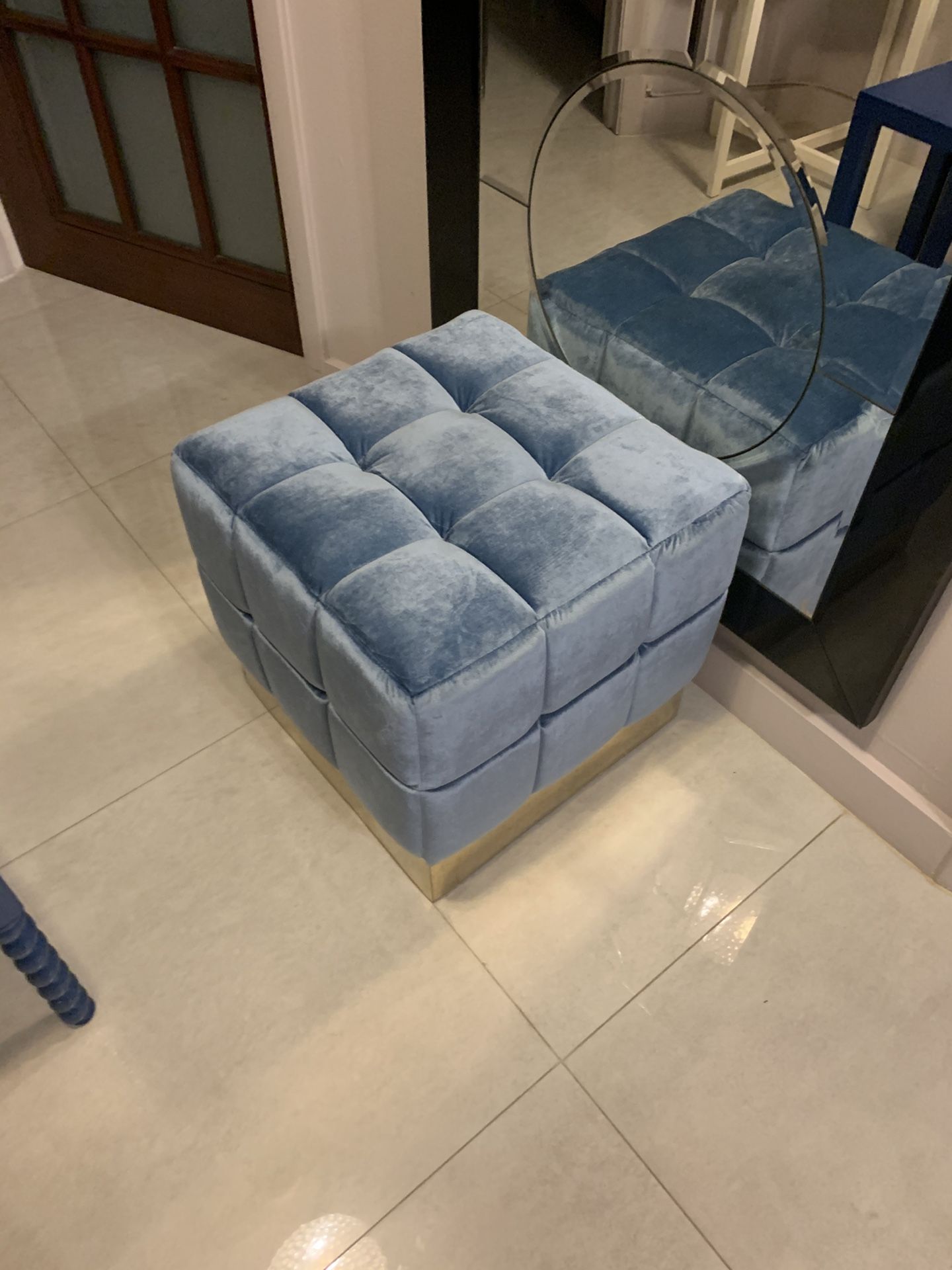 Ottoman / Cube blue