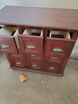 Wood Dresser 5 Drawers 32W16D32H
