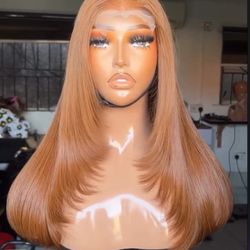 Brown Human Hair Wig