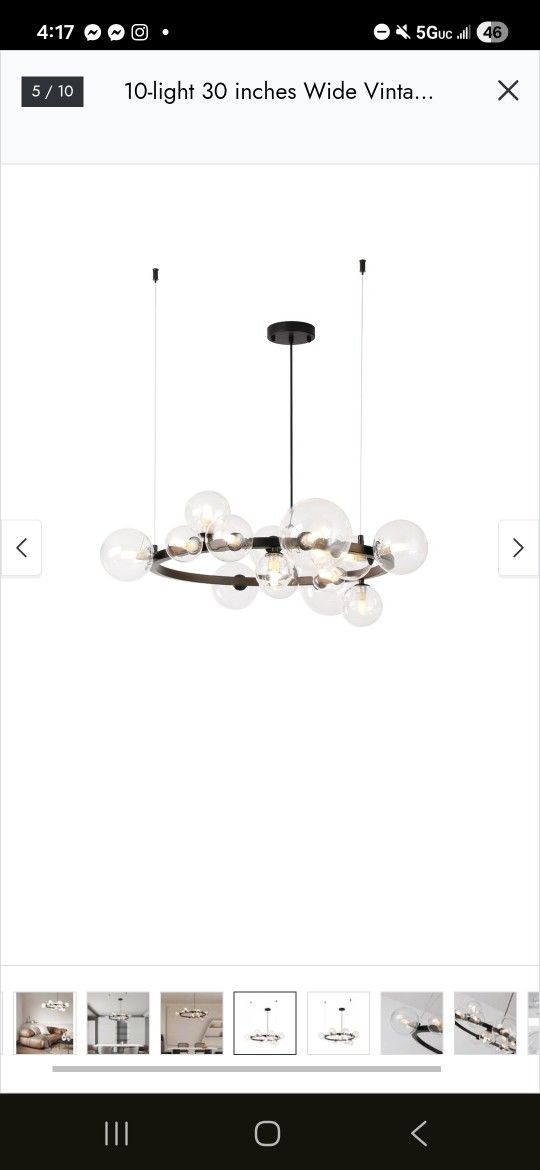 Homary Chandelier Brand New Un Open Box