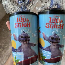 Disney Lilo & Stitch 2025 2 Amc Exclusive Movie Cups with Stitch Toppers & Lid