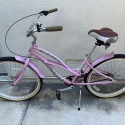 Pink Sun Cruz Beach Cruiser 3 Speed