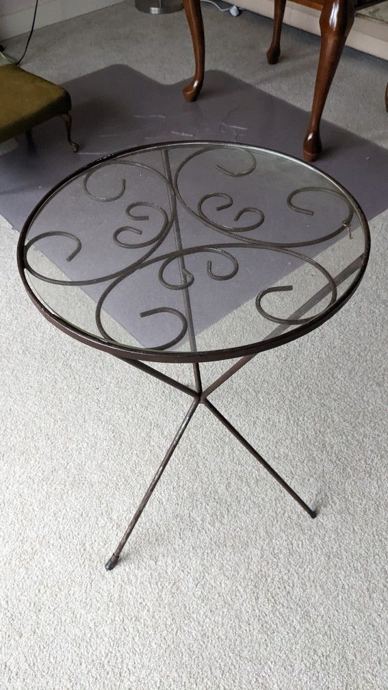Glass Top Wrought Iron Tables