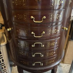 Hardwood Jewelry / Valuables Cabinet