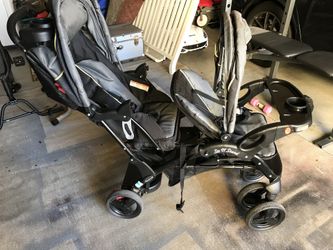 Sit and stand double stroller