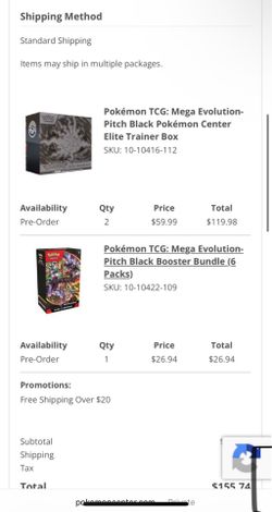 Pokemon center pitch black  confirmed preorder