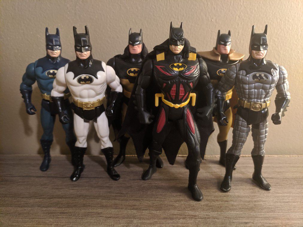Vintage DC Mattel Batman Action Figures LOT of 6