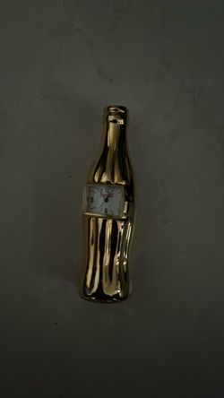 Vintage rare Coca-Cola gold color clock