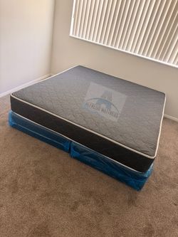 King mattress regular and box spring set (2pc - brand new)