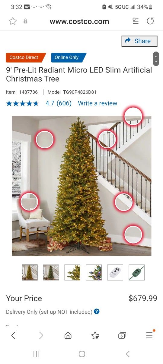 9 Foot Pre Lit Christmas Tree Costconull