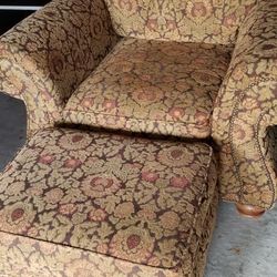 Large Lounge Chair And Ottoman