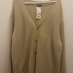 XL Uniqlo Beige Cardigan