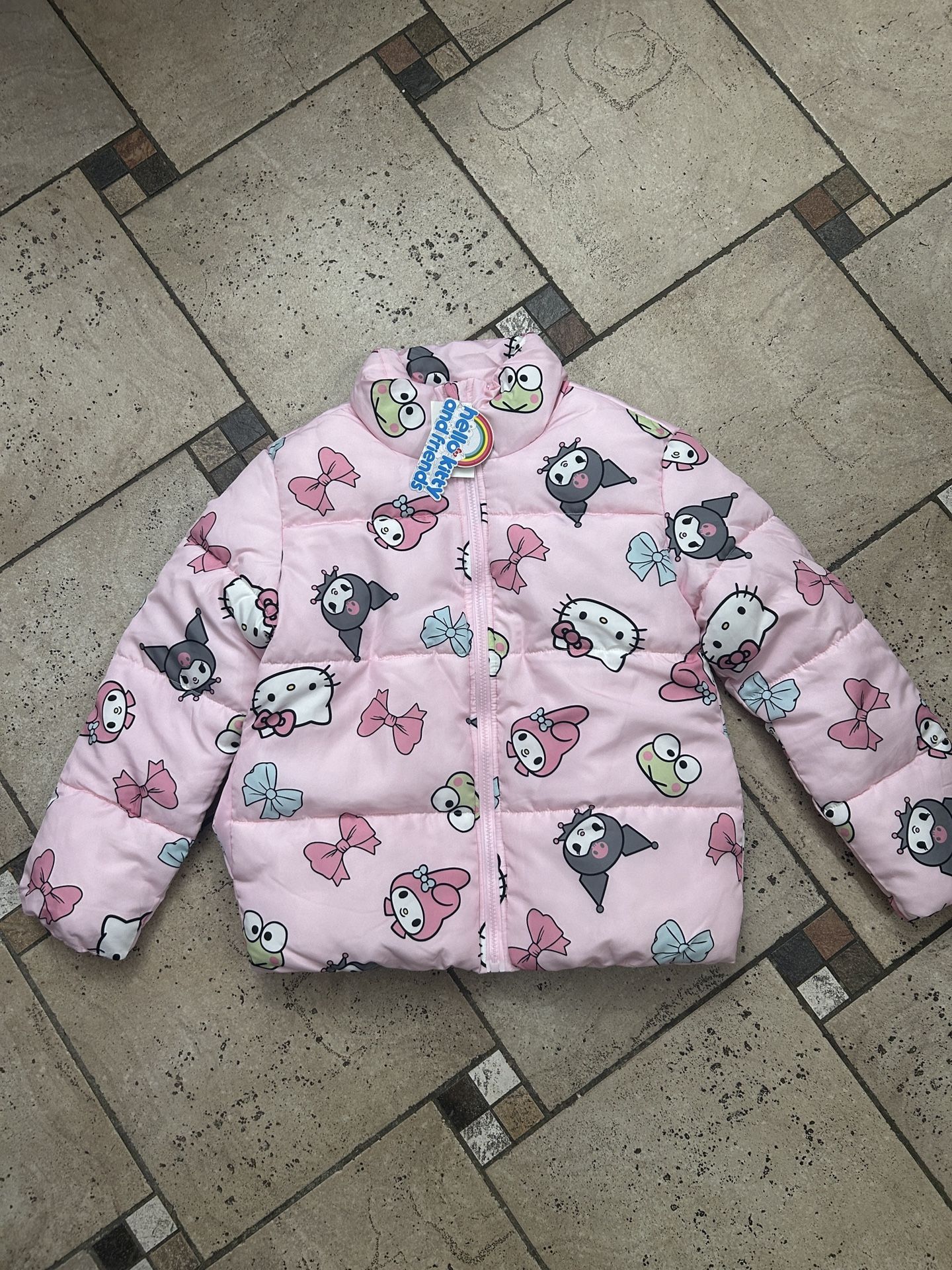 NWT Sanrio Hello Kitty And Friends Girls Puffer Jacket Size L 10/12