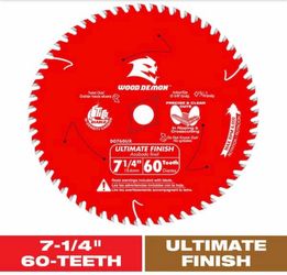 DIABLO 7-1/4 in. x 60-Teeth Wood Demo Ultimate Finish Carbide Circular Saw Blade for Wood