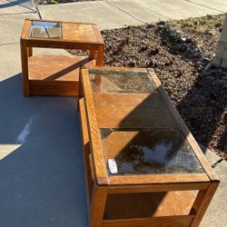 Coffee Table, And End Table Matching Set 
