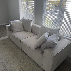 Cream modern couch