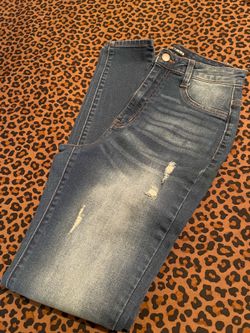 Fashion Nova Dark Blue High-Rise Jeans