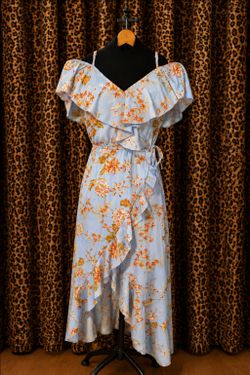 XL Lt Blue Floral Summer Dress