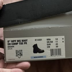 HyTest Leather Work Boot Comp Toe