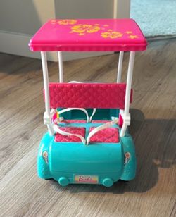 Toy Barbie Golf Cart and Toy Pink car